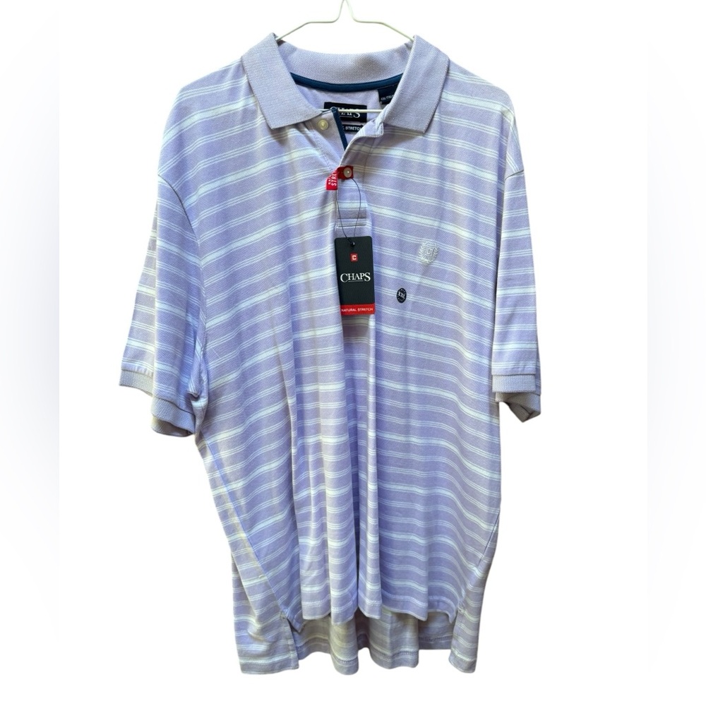 NWT Chaps 100% Cotton‎ Natural Stretch Polo